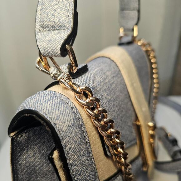 Aldo Women's Cream and Denim Purse - Picture 5 of 7